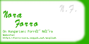 nora forro business card